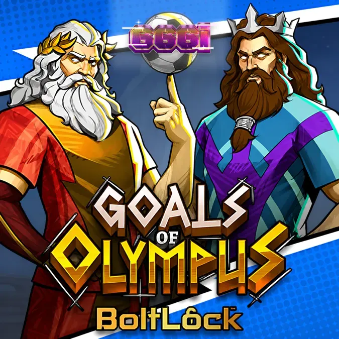 Tampilan visual slot Goals of Olympus BoltLock dengan tema mitologi dan sepak bola
